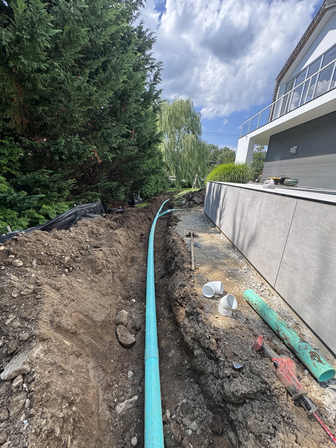 Drainage pipe installation