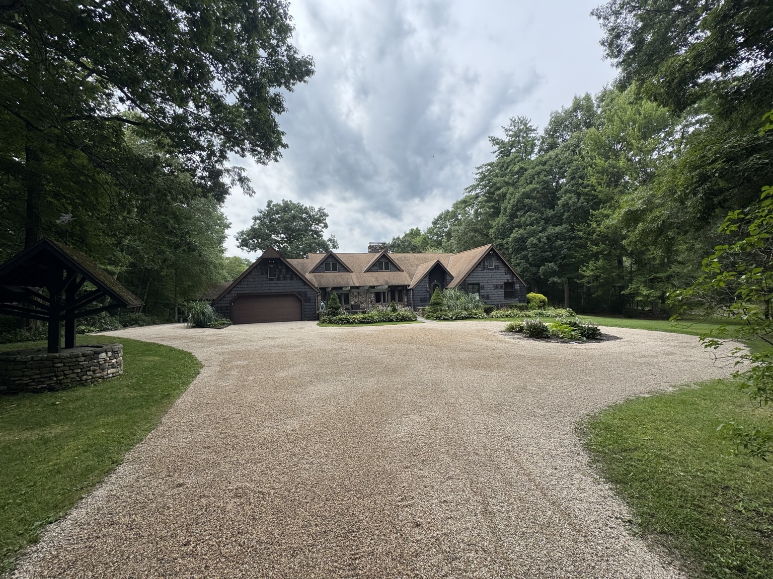 Finished gravel driveway