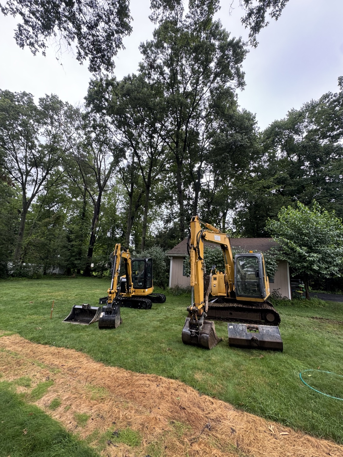 Excavation equipment on site