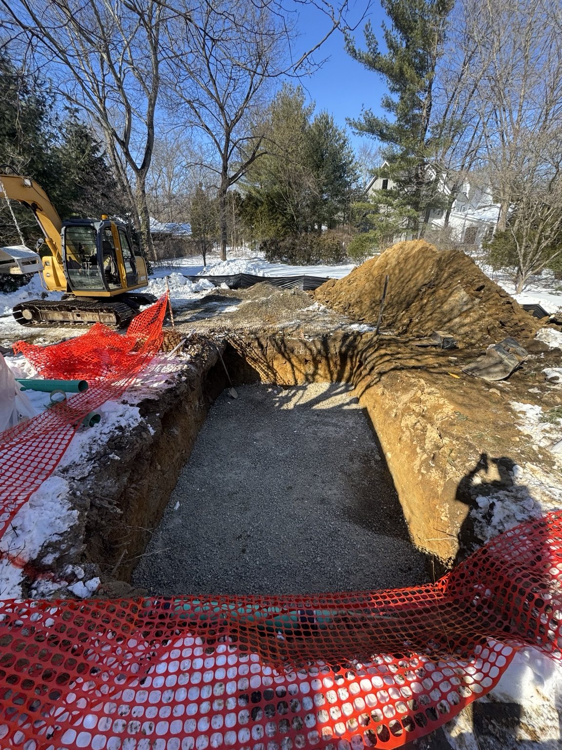 In-ground pool excavation in Connecticut