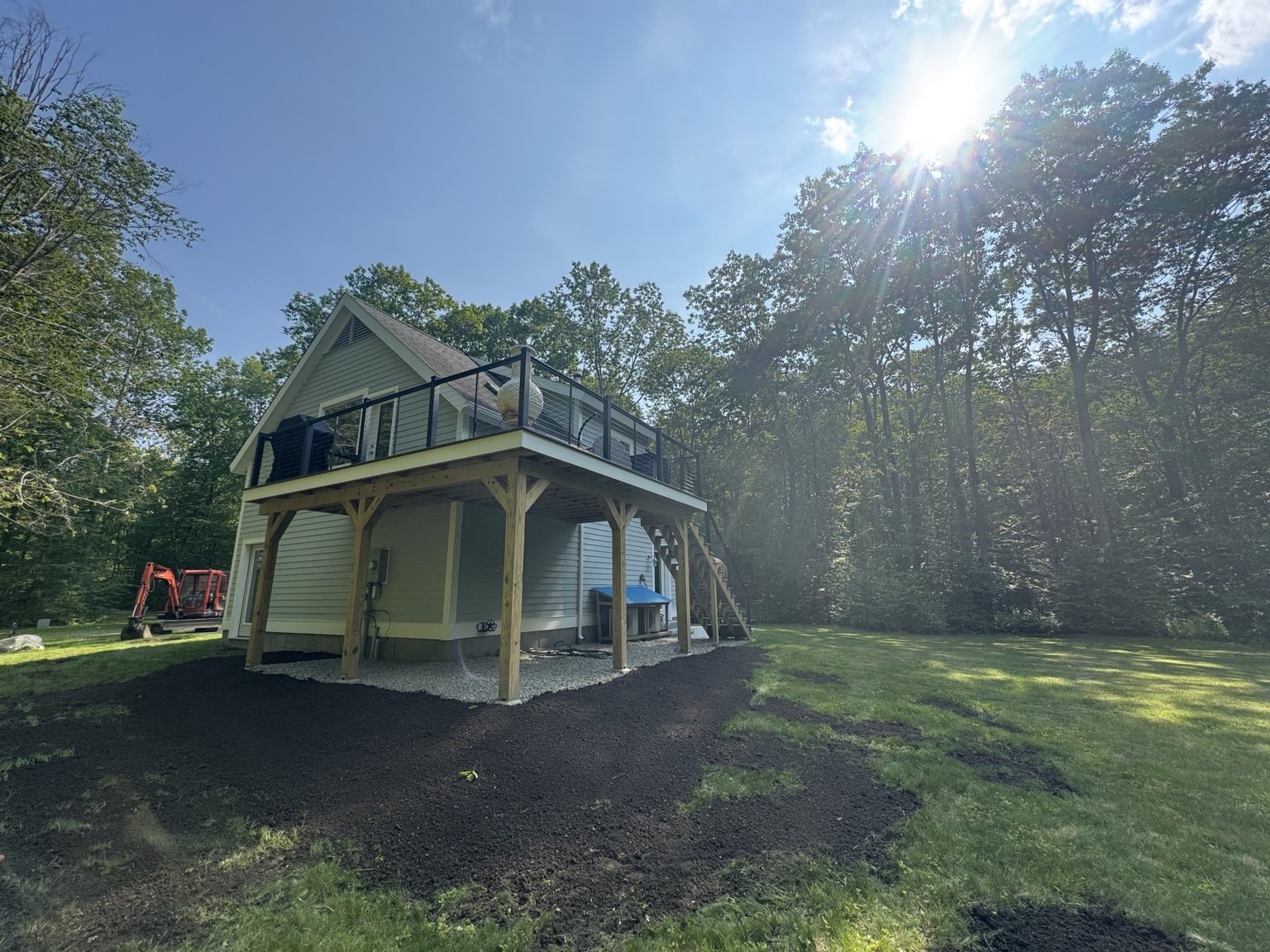 Yard expansion and soil preparation by Gill Excavation